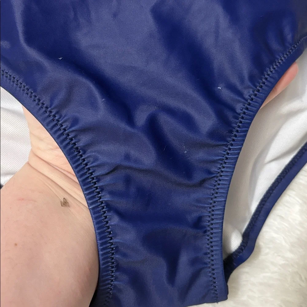 NWOT From Amazon Blue One Piece Criss Cross Back Swimsuit Size M